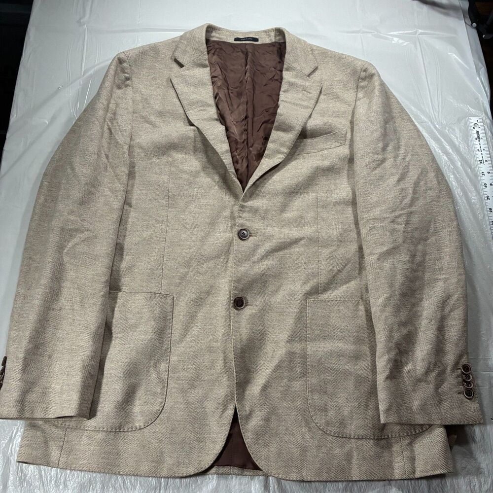 SuitSupply Pure Wool Fratelli Ormezzano Havana FL Int. 48L Suit Jacket